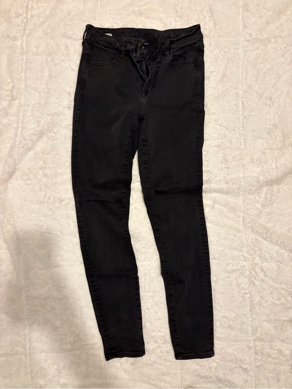 American Eagle Ne(x)t Level Stretch Black Skinny Jeans Size 10 Long